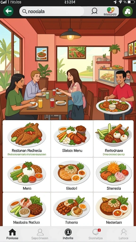 Tampilan menu utama yang menarik dan mudah dinavigasi.