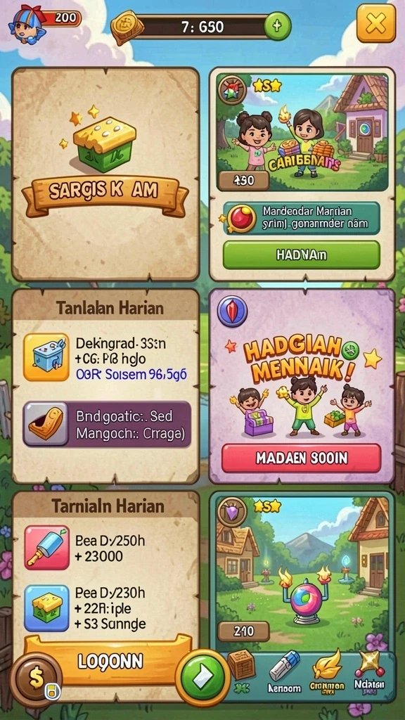 Beragam mini game yang menantang dan seru untuk dimainkan.