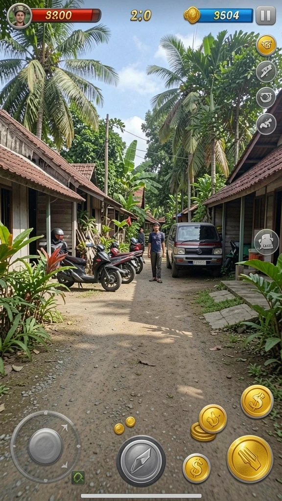Pemandangan menakjubkan yang membuat pengalaman bermain semakin seru.