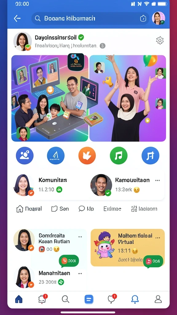 Tampilan awal antar muka yang menarik.