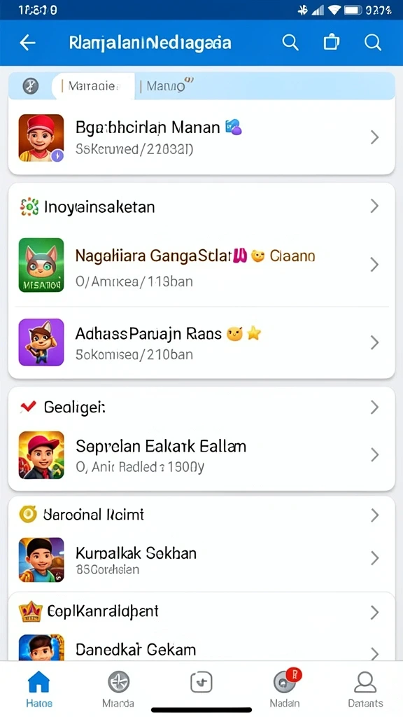 Beragam pilihan permainan untuk semua penggemar.