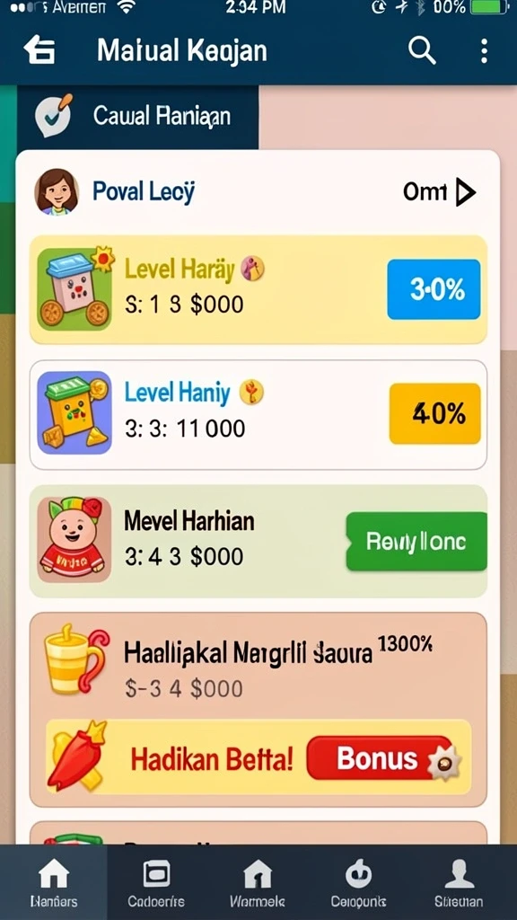 Tampilan menu utama LION4D yang menarik.