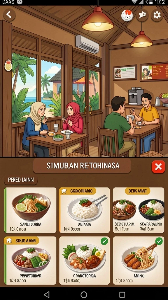 Interaksi seru antar pemain dalam kompetisi.