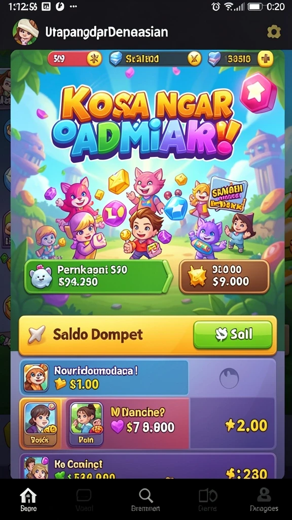 Berbagai mode permainan yang dapat dipilih sesuai selera.